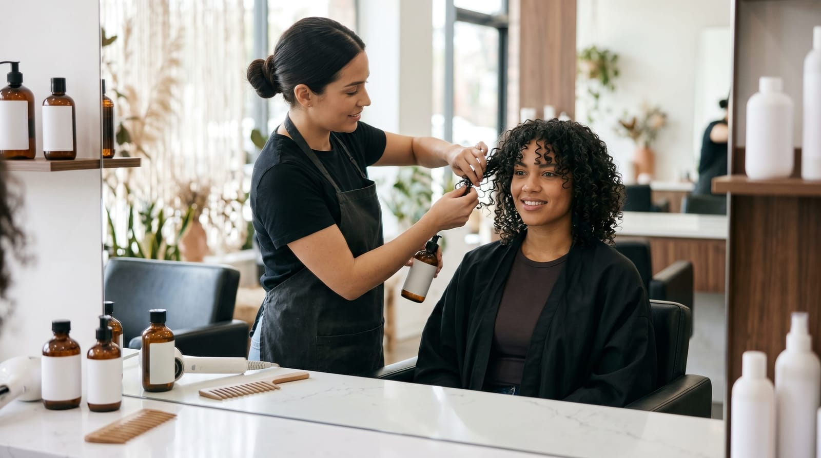 How to Style Curly Hair After a Professional Cut